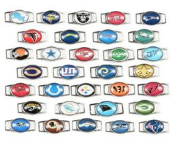 NFL Paracord Shoelace Oval Charms Bracelet Pair New Pick you
